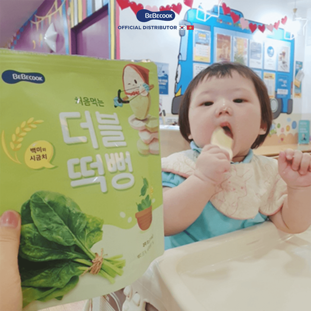 Bánh Gạo Hữu Cơ Hai Màu Bebecook Cho Bé Từ 6M+