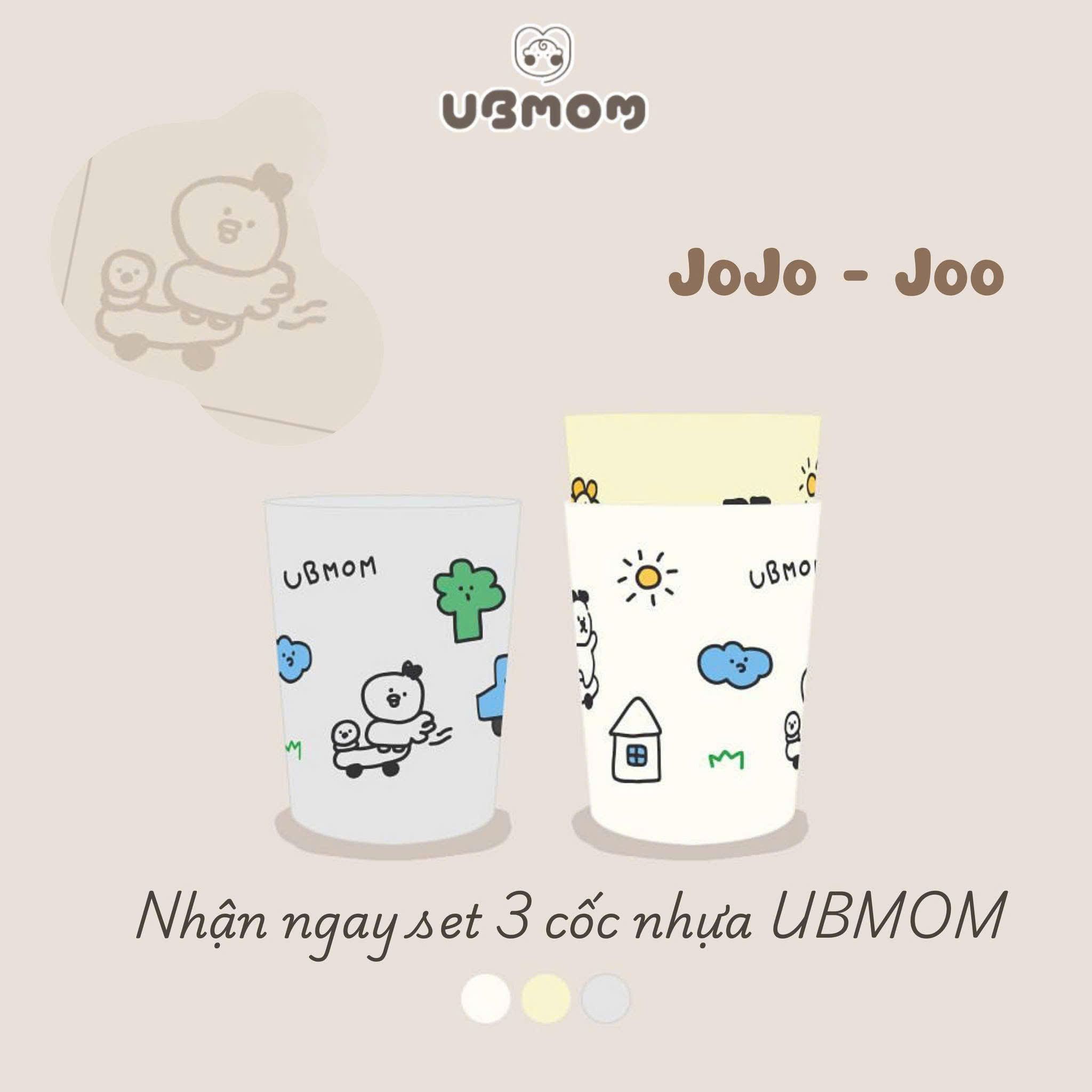 Set Khay Ăn Dặm Kèm 3 Cốc Ubmom