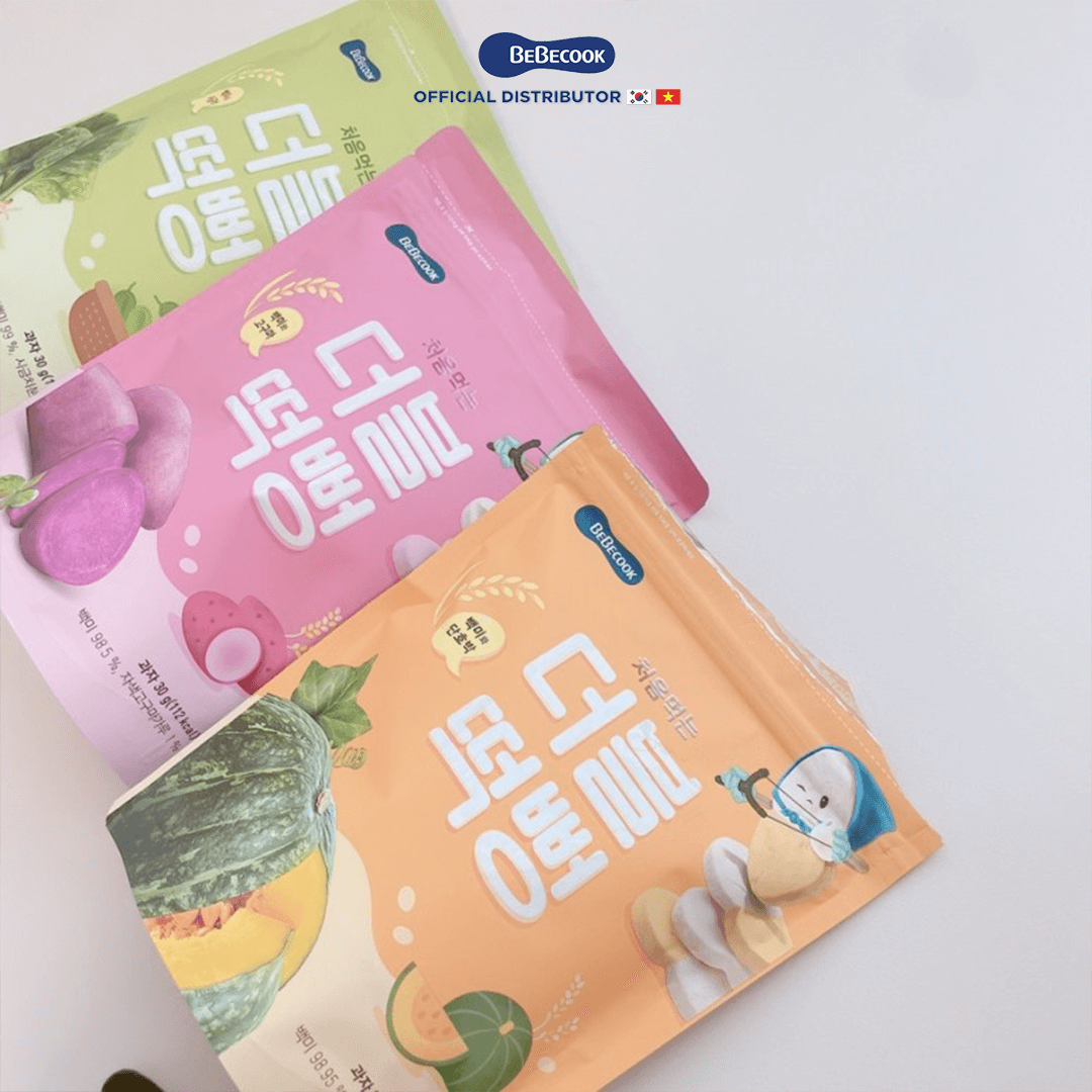 Bánh Gạo Hữu Cơ Hai Màu Bebecook Cho Bé Từ 6M+