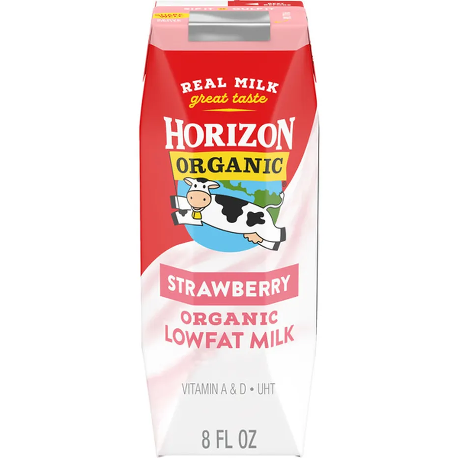 (HỘP) SỮA TƯƠI HORIZON STRAWBERRY ORGANIC LOWFAT MILK 236ML