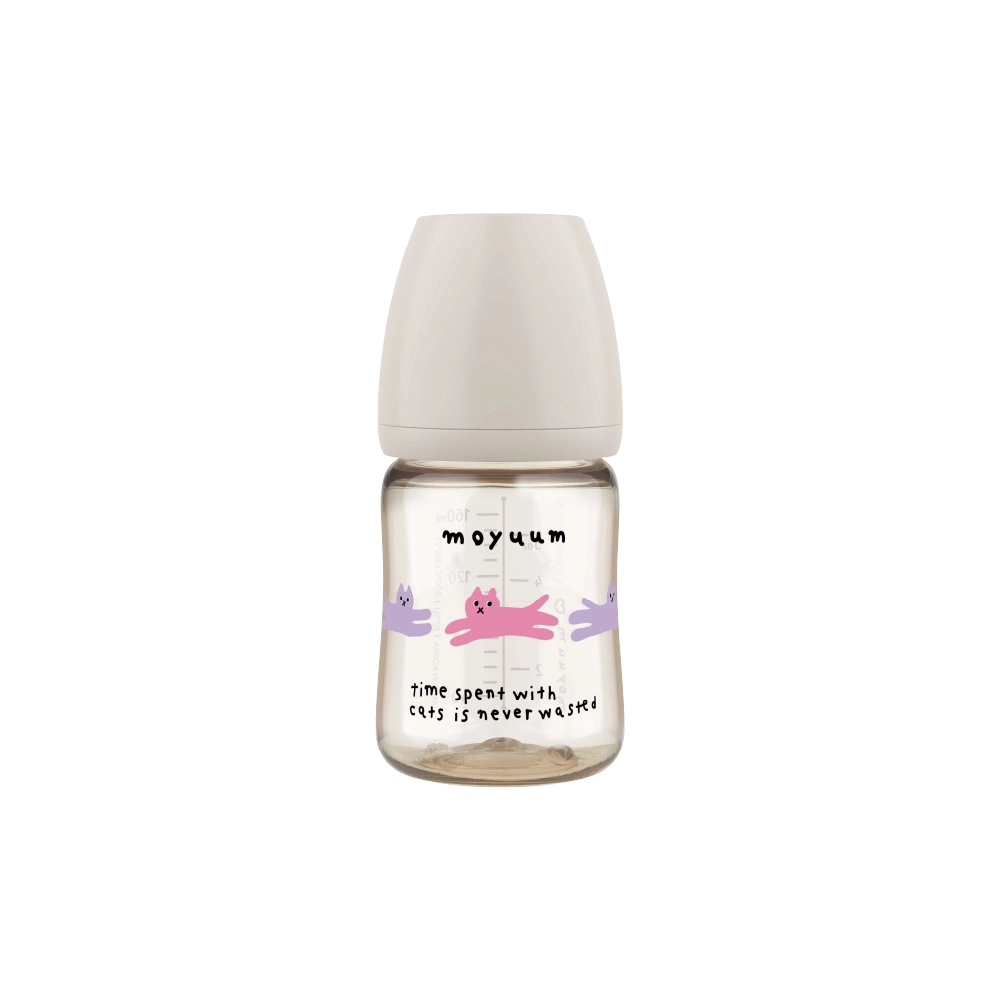 Bình Sữa PPSU Cổ Rộng Moyuum With Cat 170ml