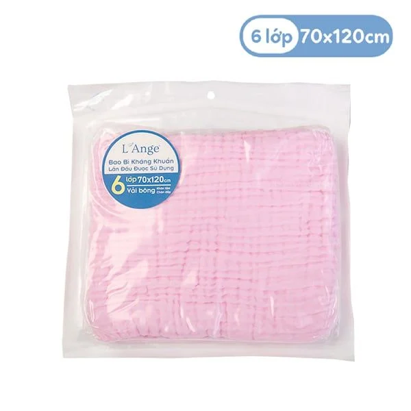 Khăn tắm vải bông 6 lớp L'ange 70 x 120 cm