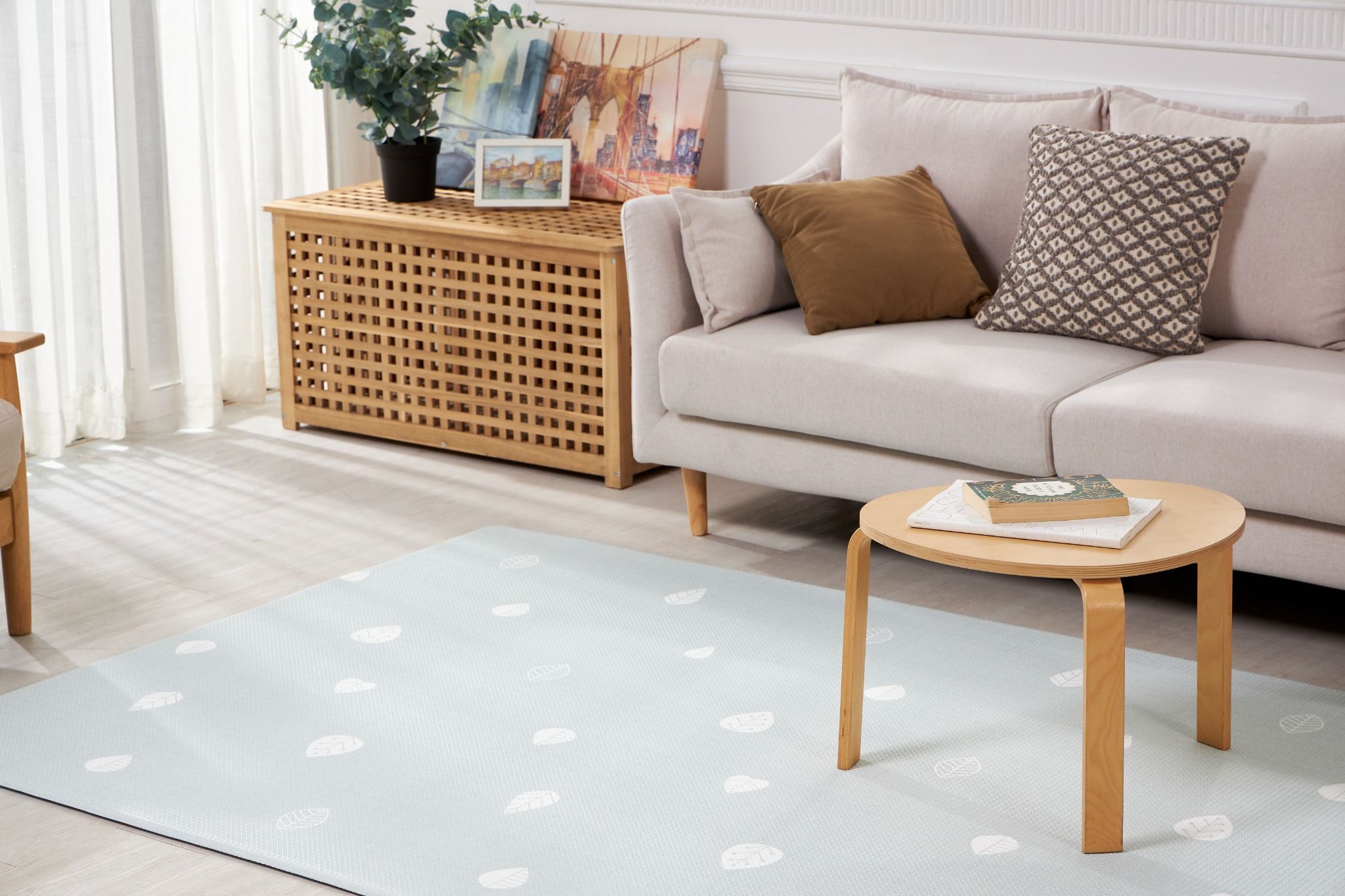 Thảm chơi PVC cao cấp cho bé Dwinguler - Scandi Collage