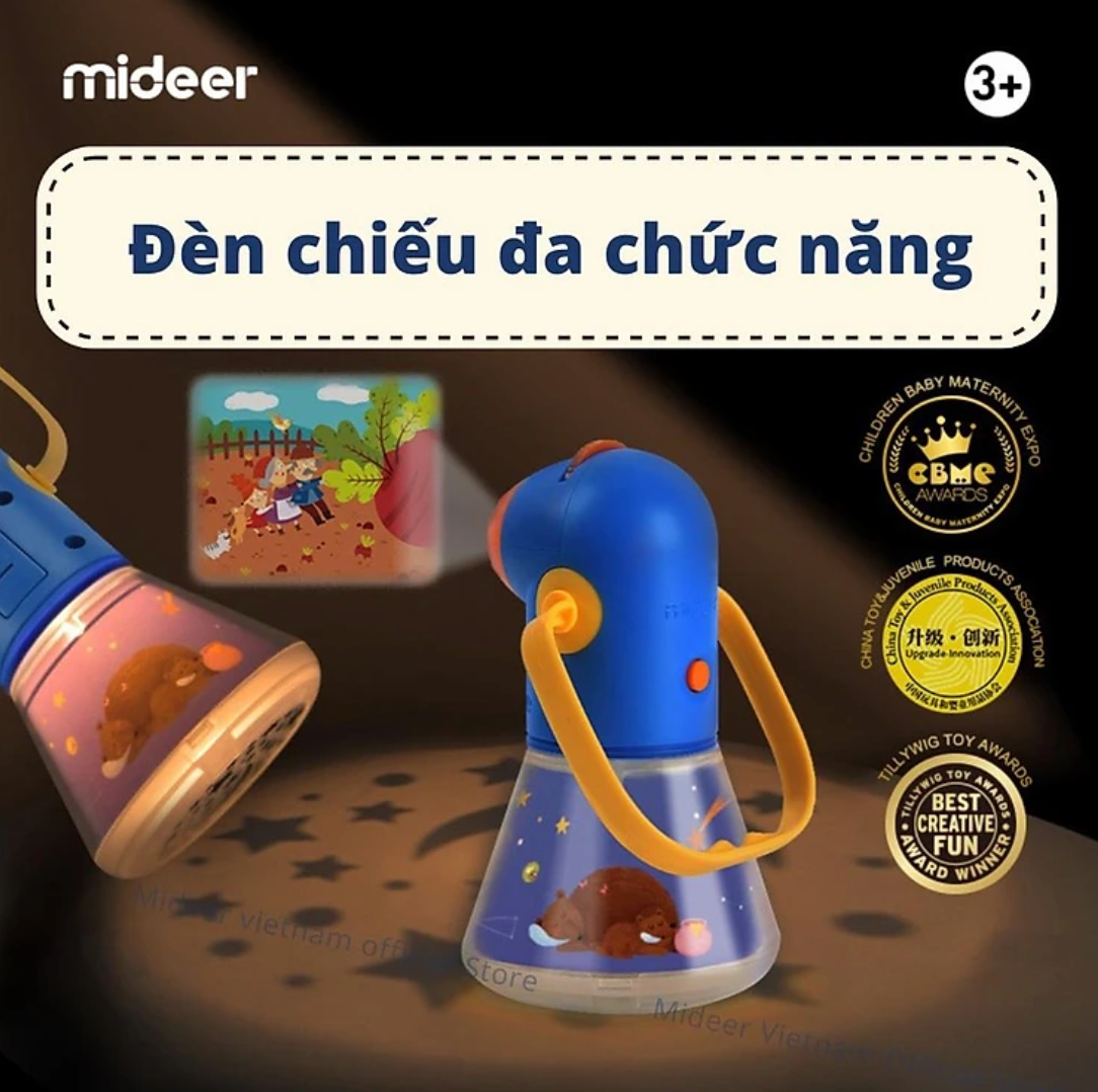 Đèn Pin Chiếu Hình Kể Chuyện Cổ Tích Mideer Storybook Projector