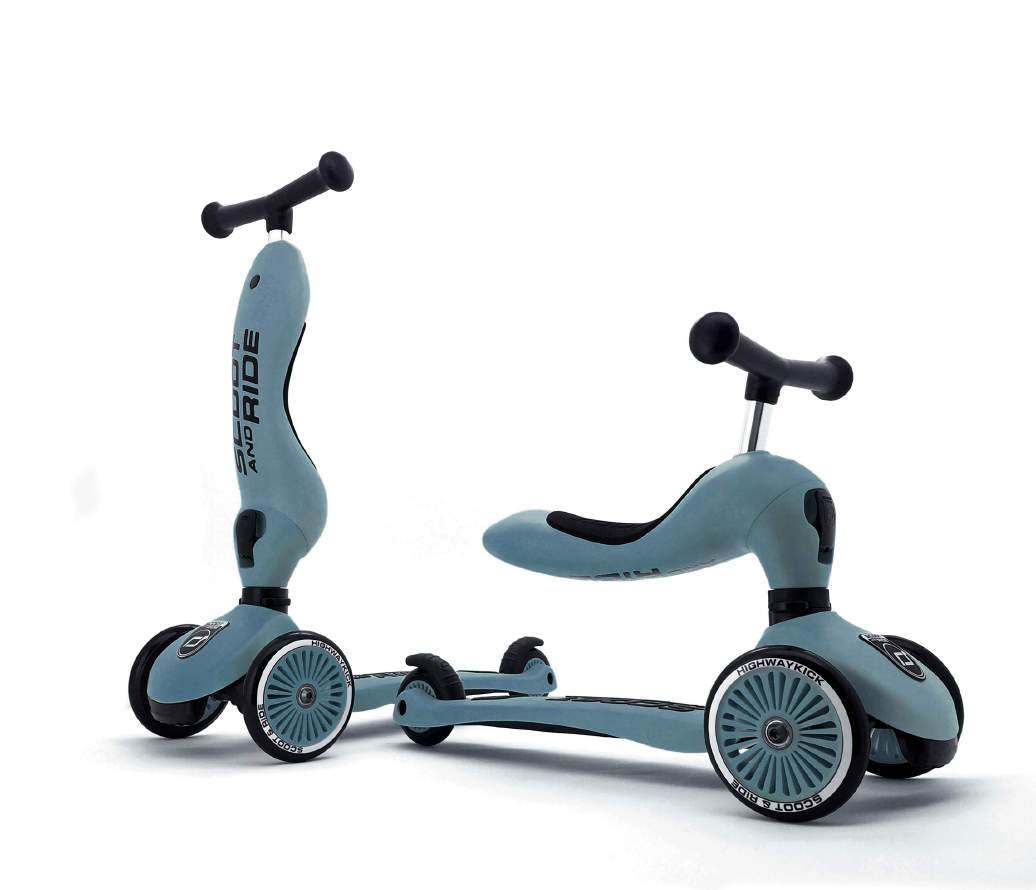 Xe trượt Scoot and Ride Highwaykick 1 Dành Cho Bé Từ 1-5 tuổi - Steel