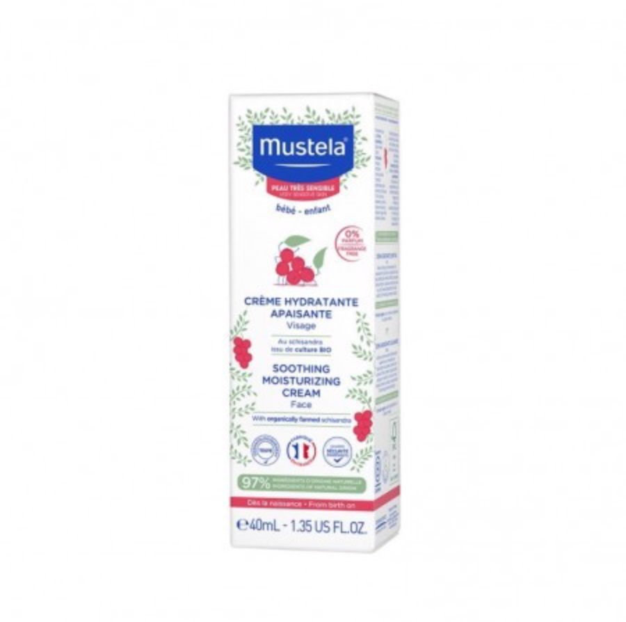 Kem Dưỡng Da Mặt Cho Da Nhạy Cảm Mustela Soothing Moisturizing Face Cream 40ml