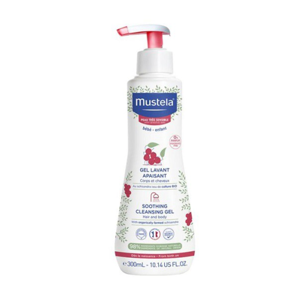 Sữa Tắm Gội Da Rất Nhạy Cảm Mustela Soothing Cleansing Gel 300ml