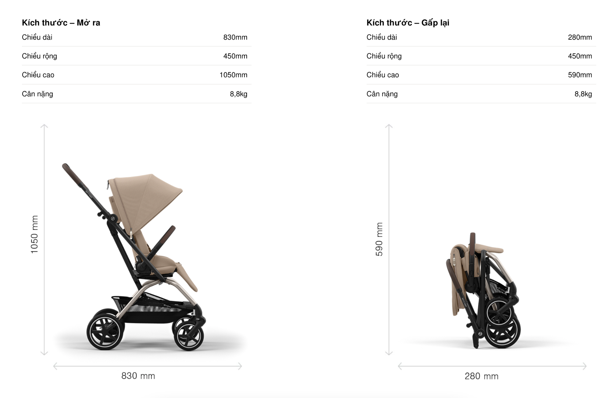 Xe Đẩy Xoay 360 Độ CYBEX Eezy S Twist+2 - Màu Magic Black