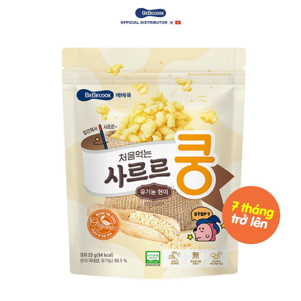 Bánh Bỏng Gạo Lứt Bebecook Cho Bé Từ 7M+