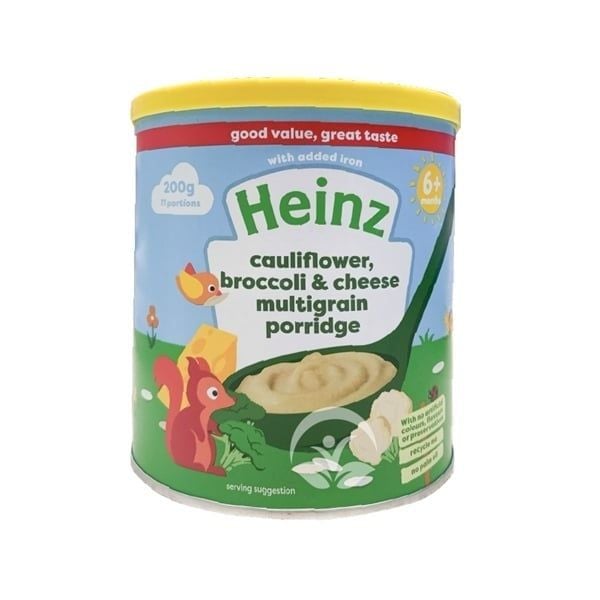 Bột Ăn Dặm Heinz Vị Súp Lơ, Bông Cải Và Phô Mai Cho Bé Từ 6M+ ( 200g)