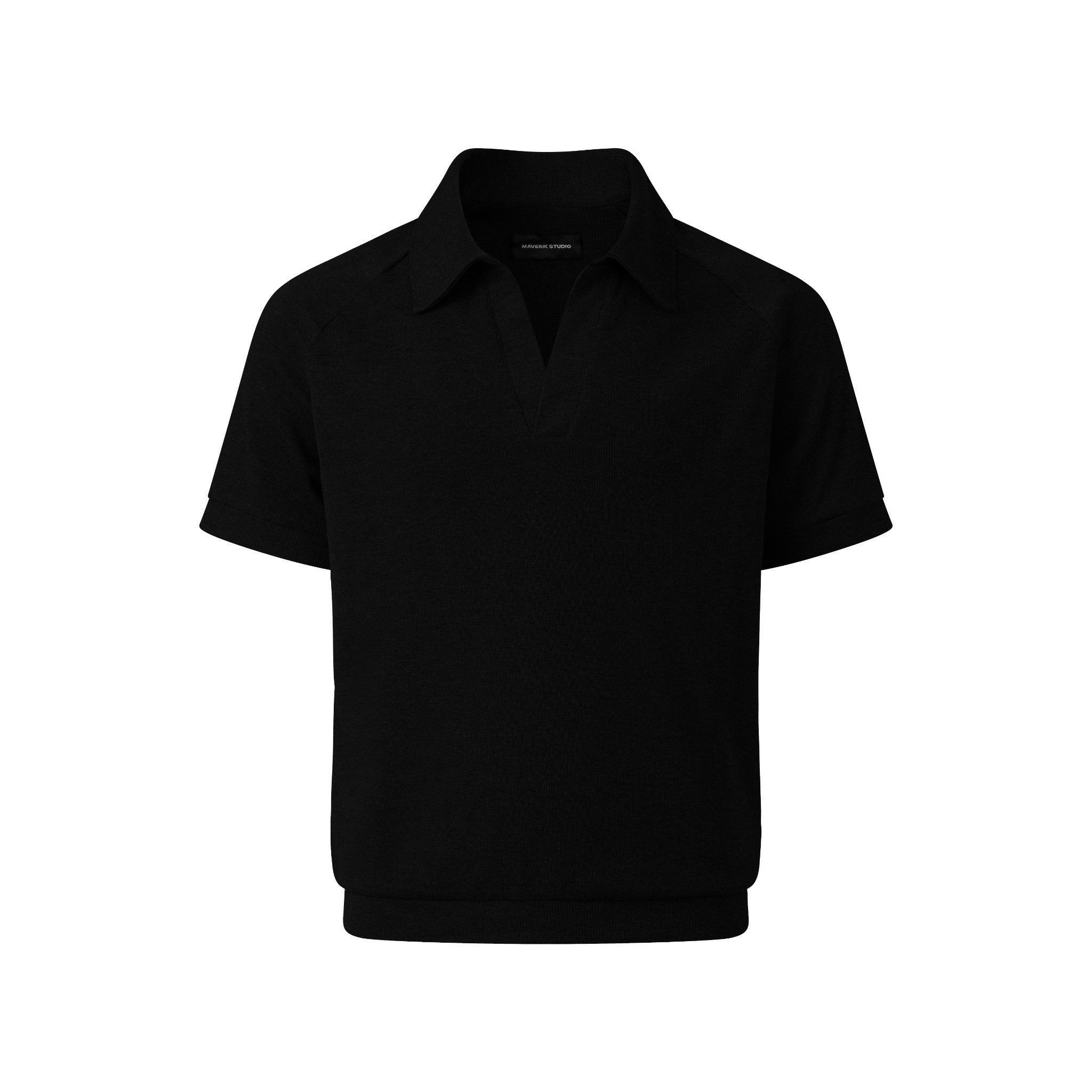 MAVERIK® RIB POLO SHIRT (BLACK)