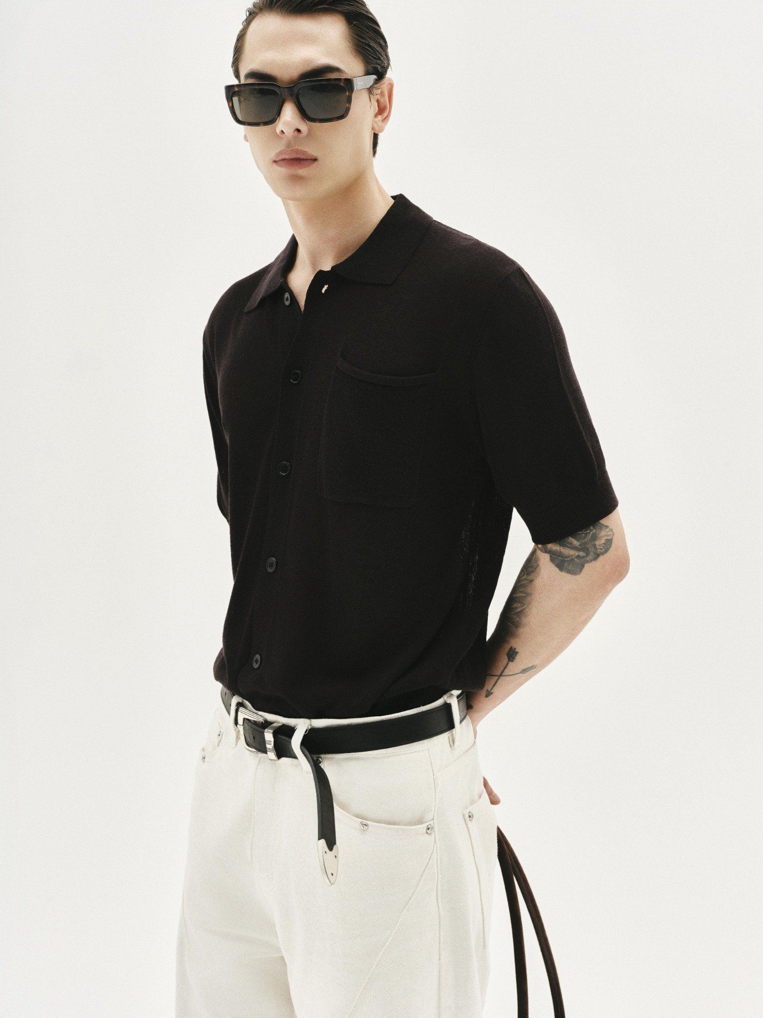 MAVERIK® KNIT SHIRT ( BLACK )