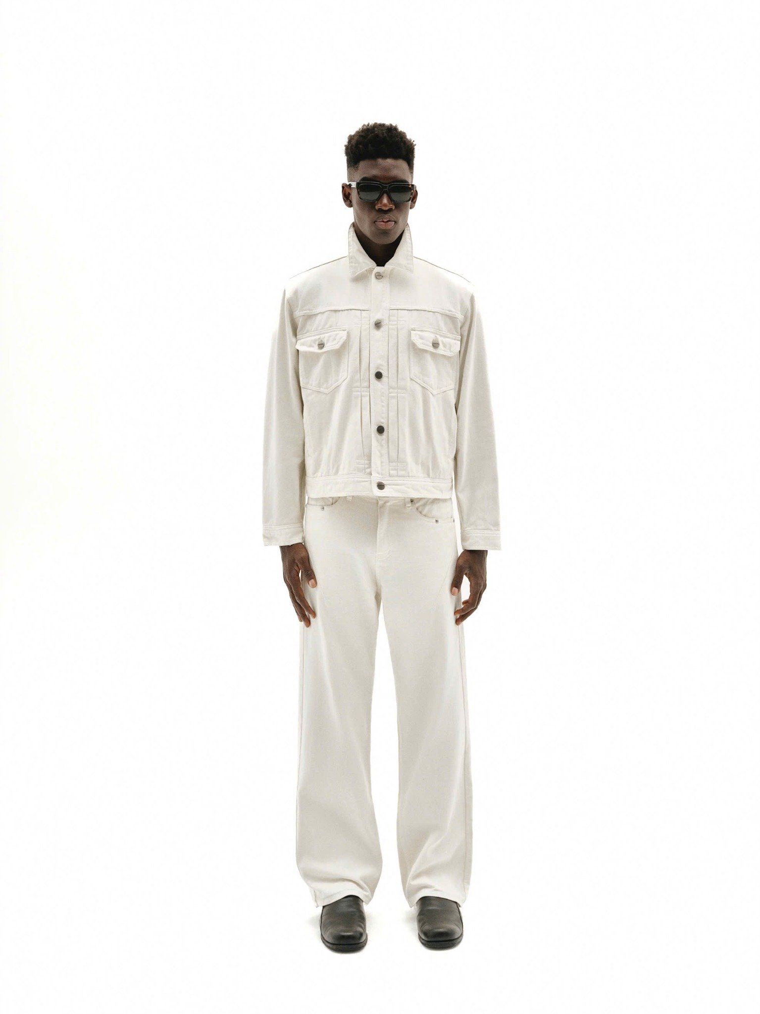 MAVERIK® LOOSE FIT DENIM PANTS ( CREAM WHITE )