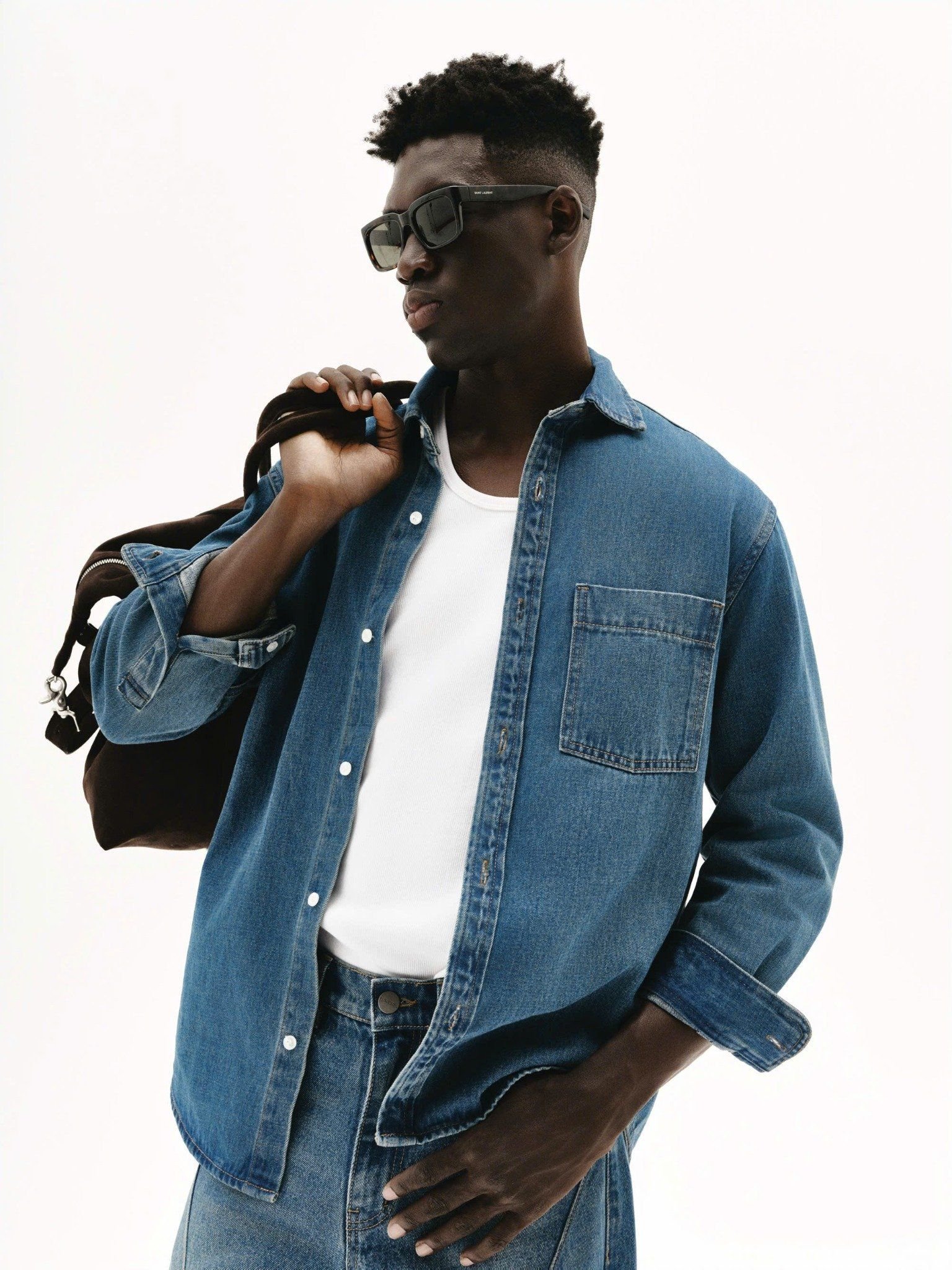 MAVERIK® BUTTON WASHED DENIM SHIRT ( INDIGO BLUE )