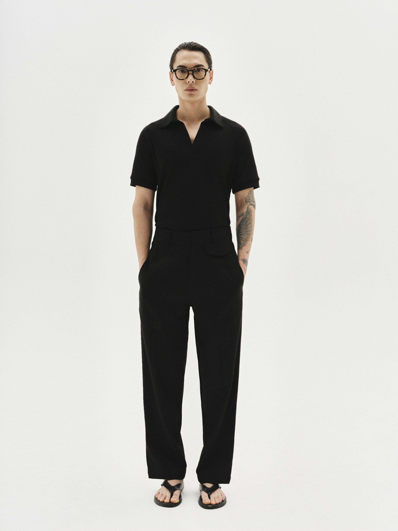 MAVERIK® RIB POLO SHIRT (BLACK)