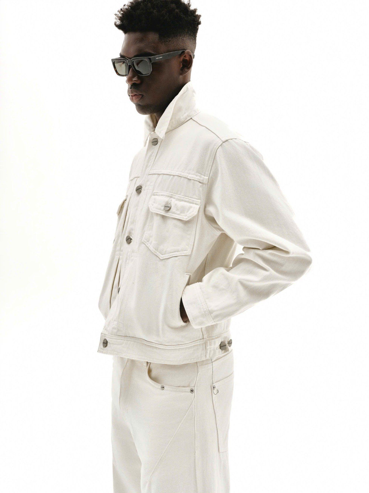 MAVERIK® TRUCKER DENIM JACKET ( WHITE )