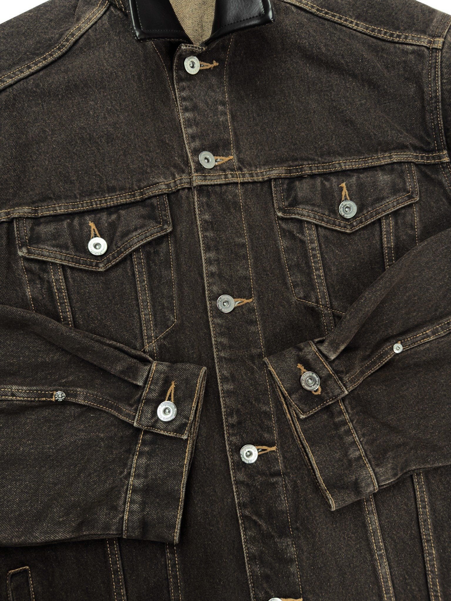 ALMV OVERSIZED DENIM JACKET ( UMBER / STONE WASHED )