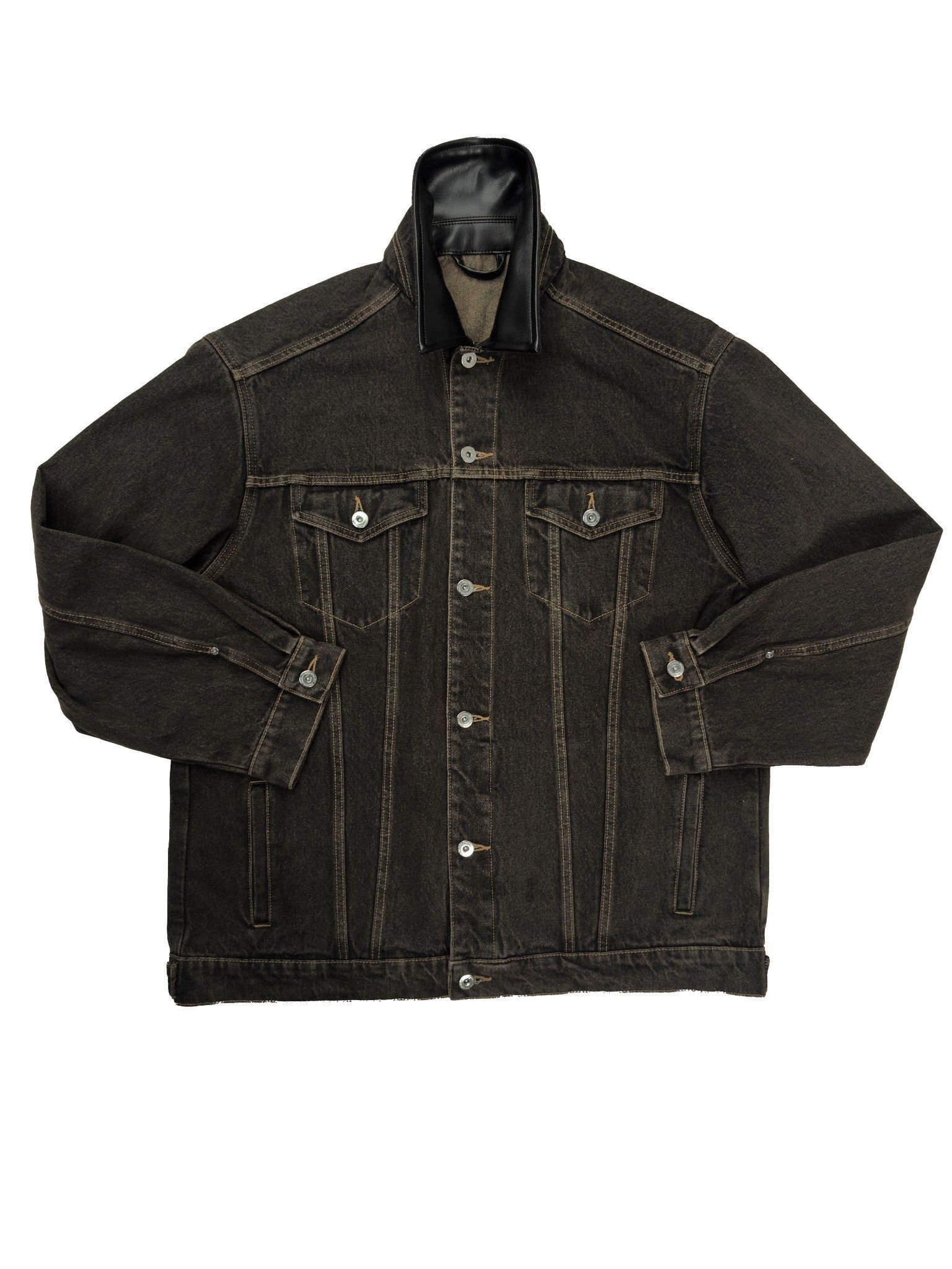 ALMV OVERSIZED DENIM JACKET ( UMBER / STONE WASHED )
