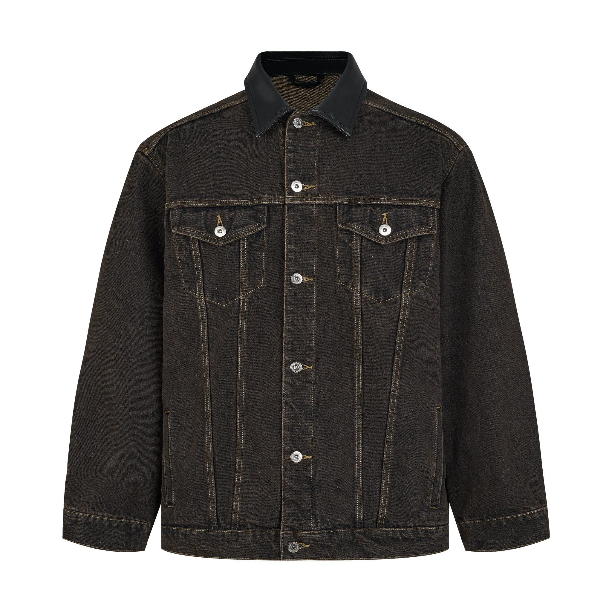 ALMV OVERSIZED DENIM JACKET ( UMBER / STONE WASHED )