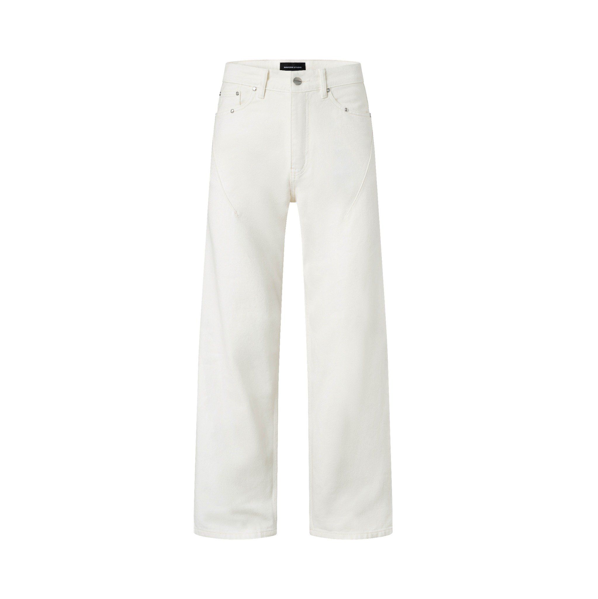 MAVERIK® LOOSE FIT DENIM PANTS ( CREAM WHITE )
