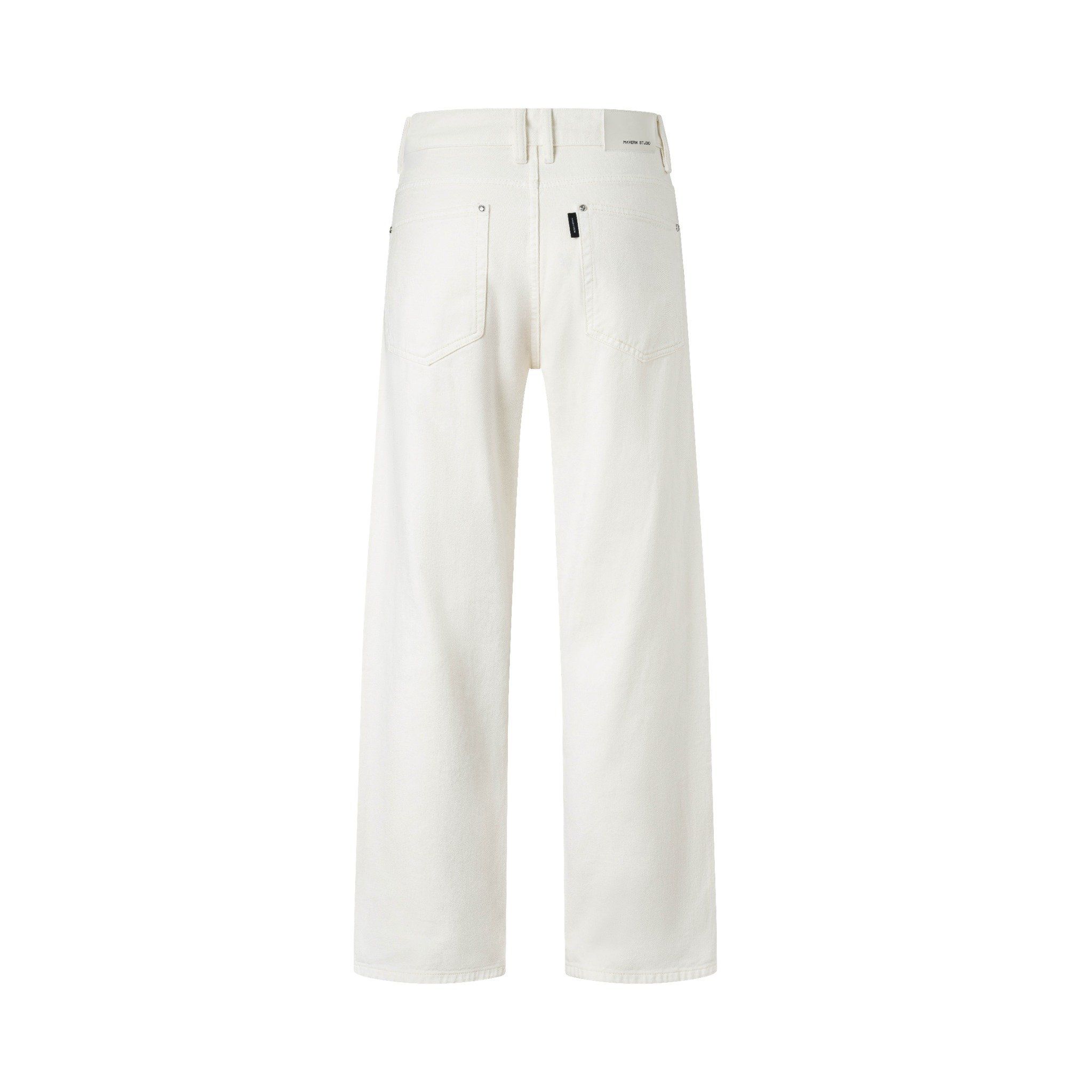 MAVERIK® LOOSE FIT DENIM PANTS ( CREAM WHITE )