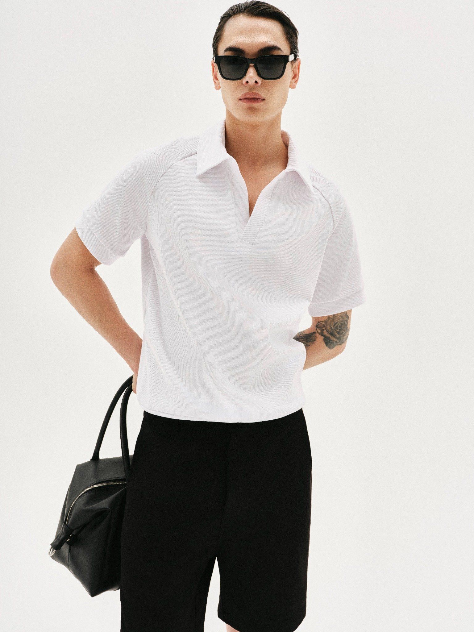 MAVERIK® RIB POLO SHIRT ( WHITE )