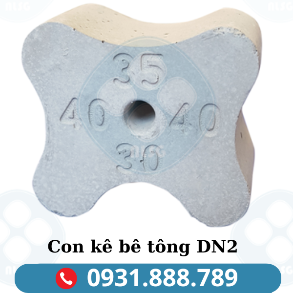 Con kê đa năng DN2 (30–35–40 mm) — dùng kê thép lớp bê tông bảo vệ cho cột, dầm, vách