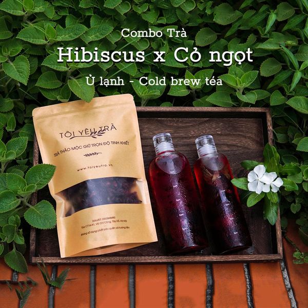 trà ủ lạnh atiso đỏ cỏ ngọt