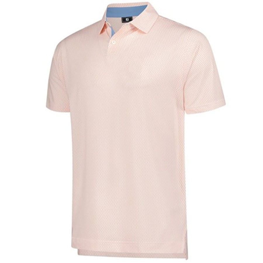 Áo Golf Tay Ngắn FootJoy Irongate Print Lisle, Self Collar 32585 | Foo
