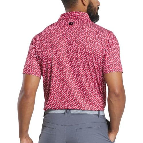 Áo Golf Tay Ngắn Footjoy Floral Sketch Print Lisle, Self Collar 32601