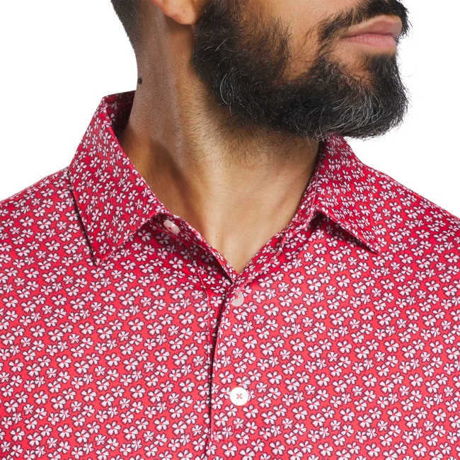 Áo Golf Tay Ngắn Footjoy Floral Sketch Print Lisle, Self Collar 32601