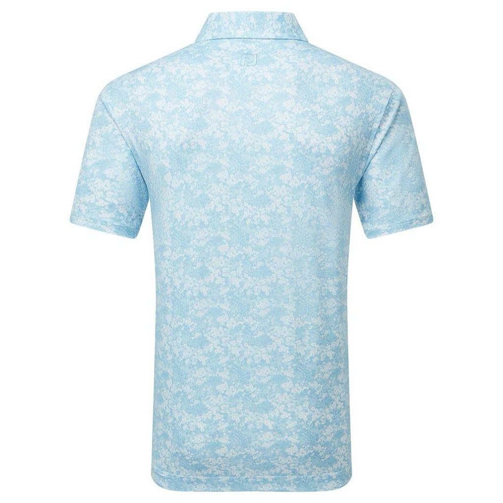 Áo golf nam tay ngắn Garden Print Lisle Air Blue 37459 | FootJoy