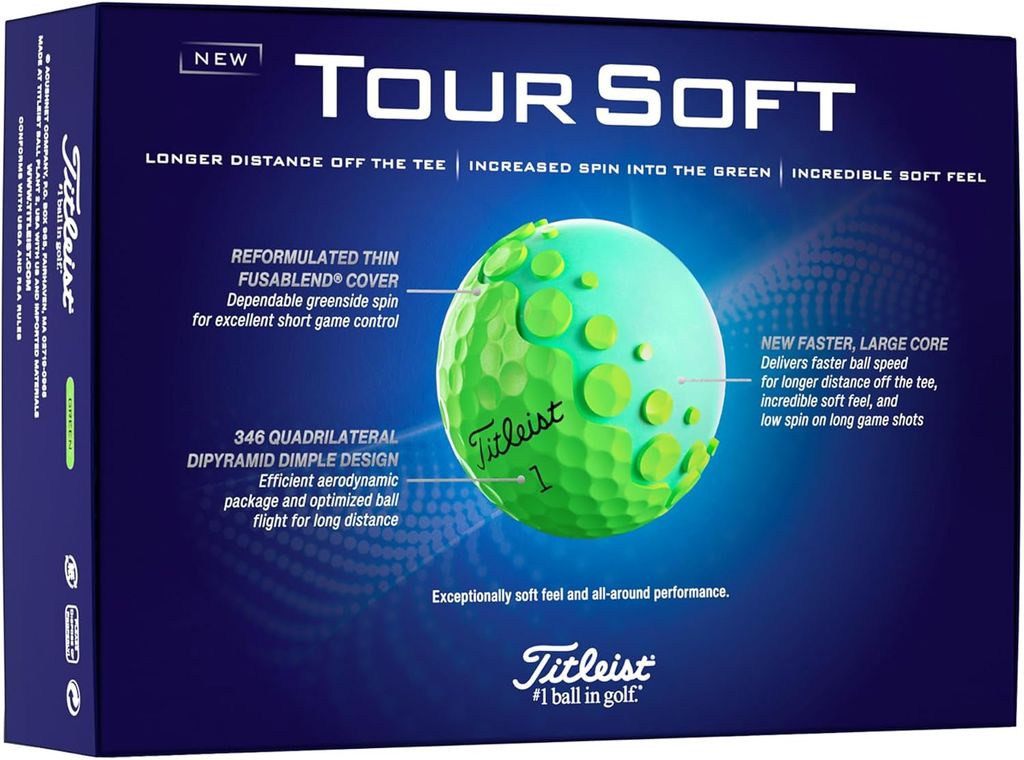 Hộp 12 bóng golf Tour Soft 2024 màu Trắng | Titleist