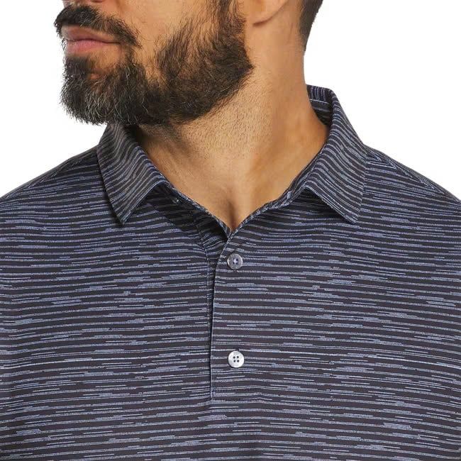 Áo golf nam tay ngắn Broken Stripe Print Pique Black / Periwinkle 3744