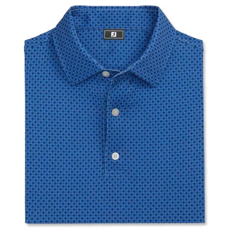 Áo golf nam tay ngắn Tonal Dot Print Lisle Royal 31490 | FootJoyÁo golf nam tay ngắn Tonal Dot Print Lisle Royal 31490 | FootJoy