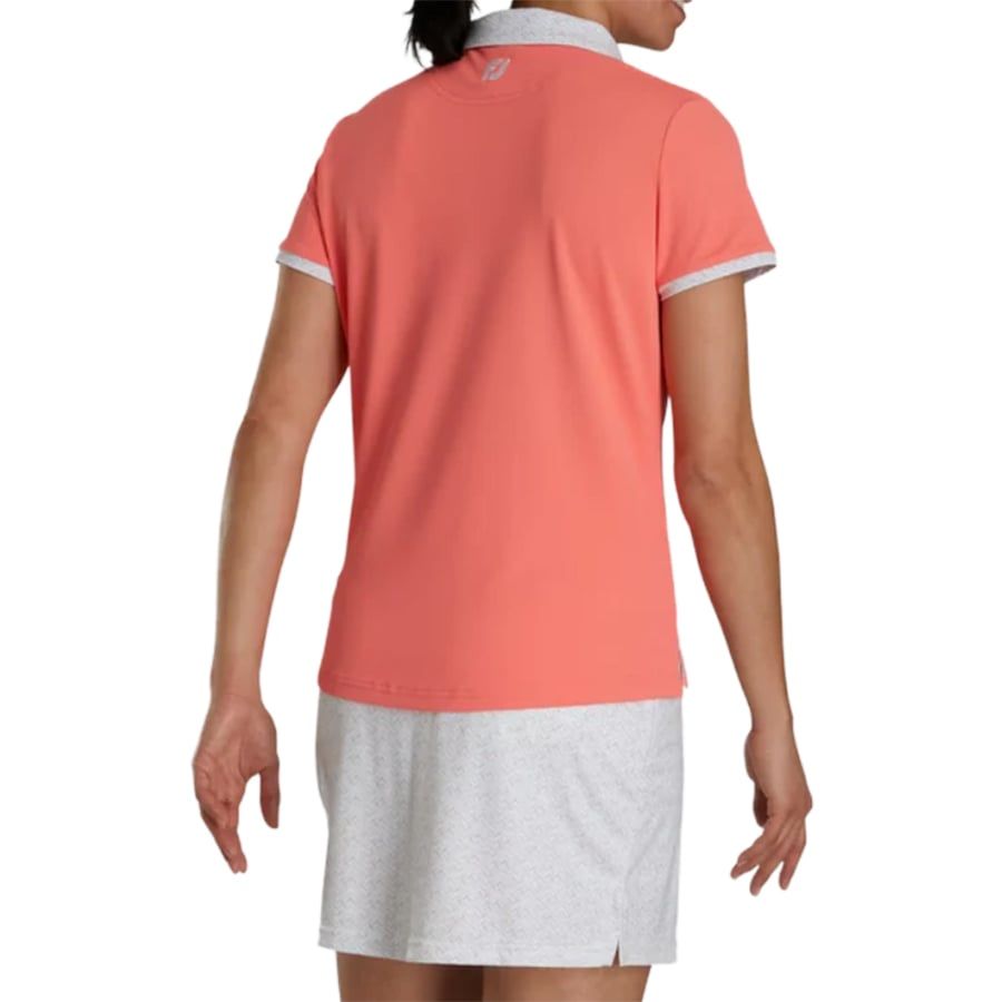 Áo Golf Tay Ngắn Footjoy Short Sleeve Print Trim Shirt 82108 | Footjoy