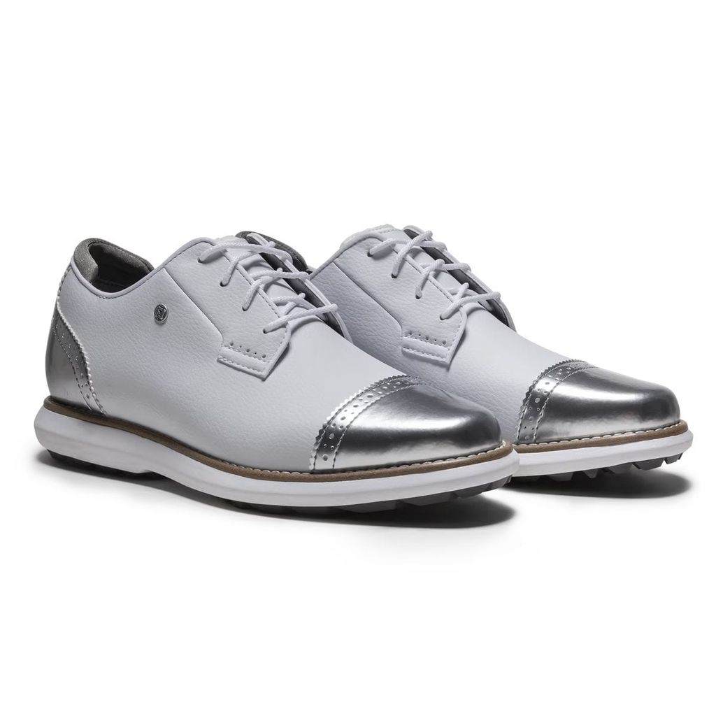 Giày golf nữ GS W Traditions Wht/Wht/Sil 98238 | FootJoy