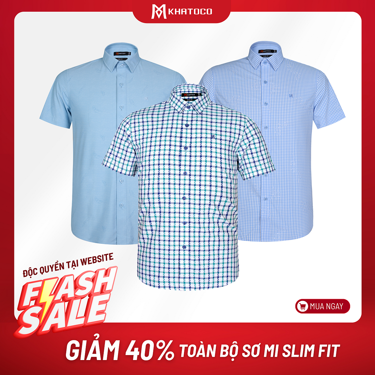 Flash sale toàn bộ sơ mi Slimfit 40%