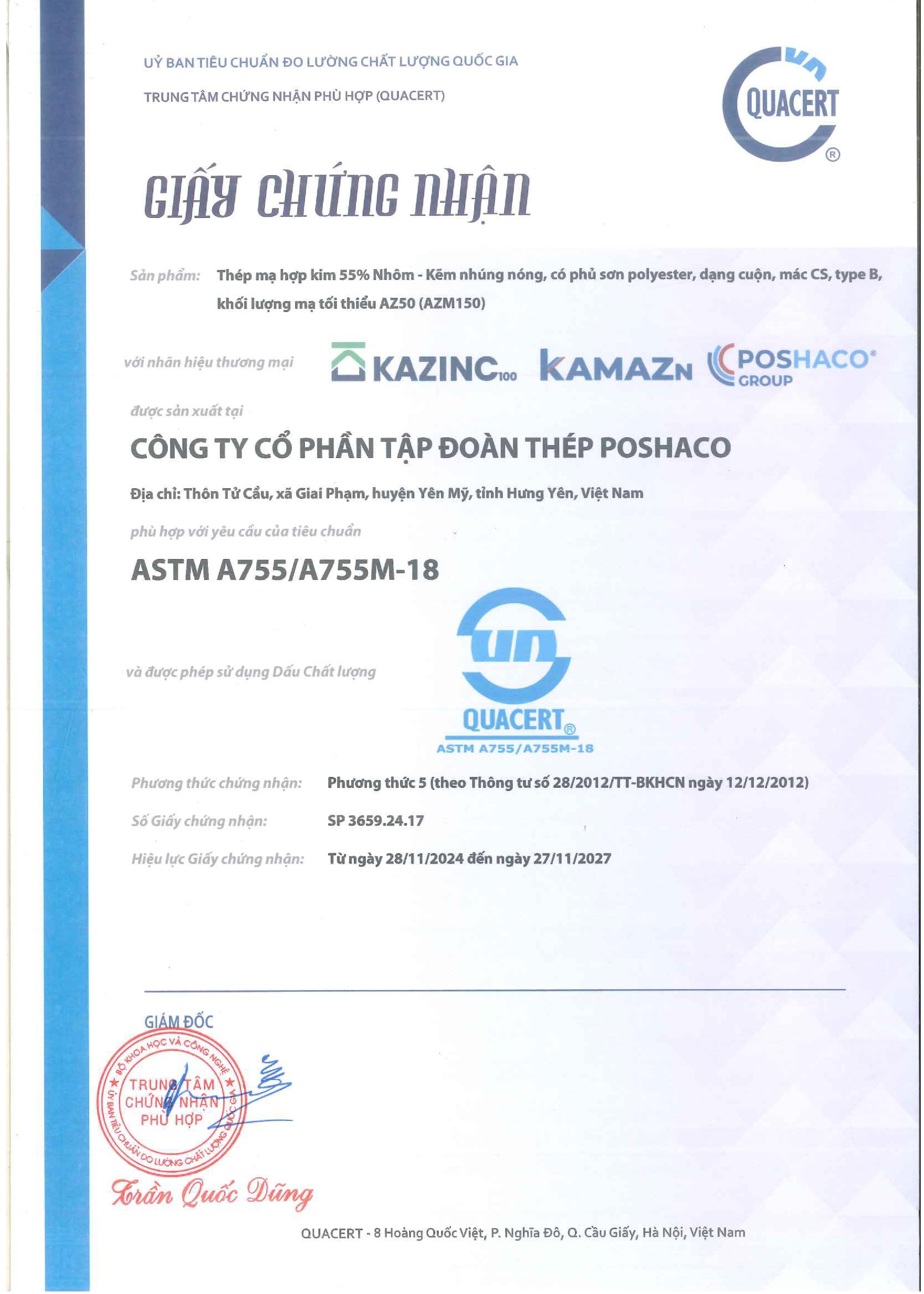Chứng nhận ASTM