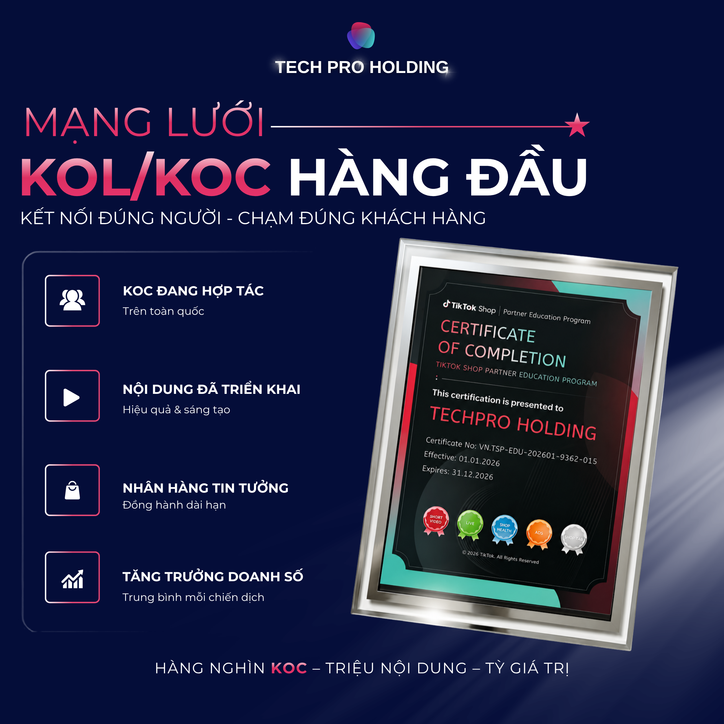 Mạng lưới KOC hàng đầu