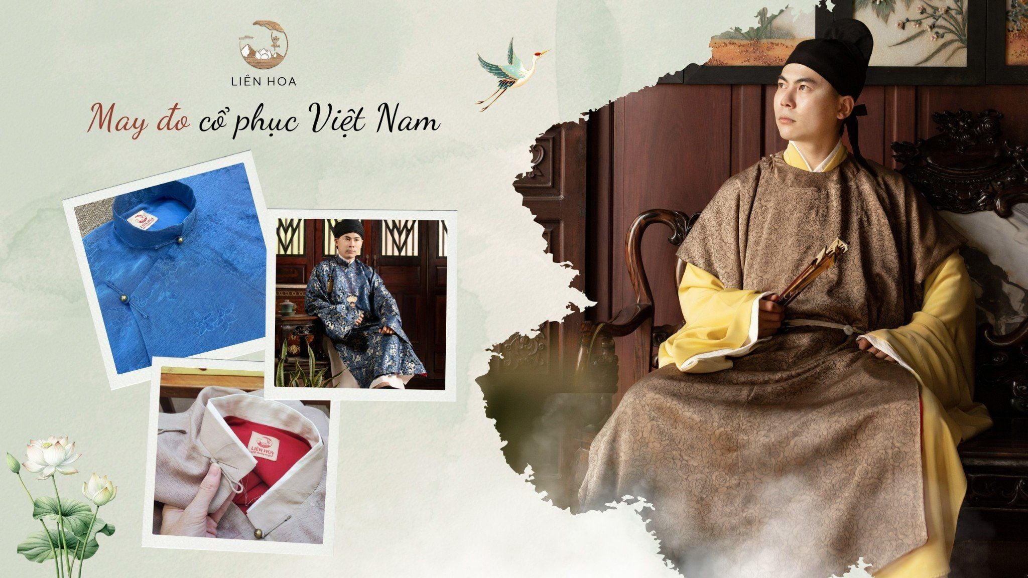 May đo áo Tấc, áo Nhật bình, áo ngũ thân tay chẽn, áo viên lĩnh, áo giao lĩnh, áo trực lĩnh, áo đối khâm, áo tứ điên
