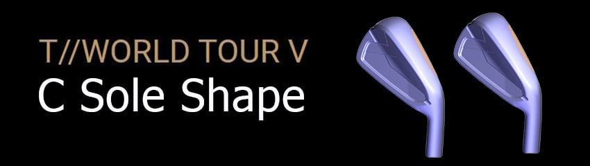 Công nghệ C Sole Shape của Bộ gậy sắt TW TOUR V | HONMA