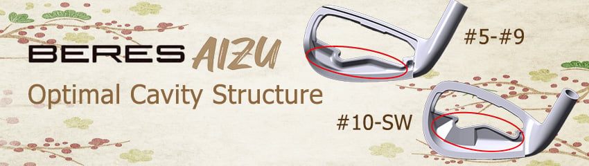Công nghệ Optimal Cavity Structure của Bộ gậy golf irons BERES AIZU AQ MX Black | HONMA