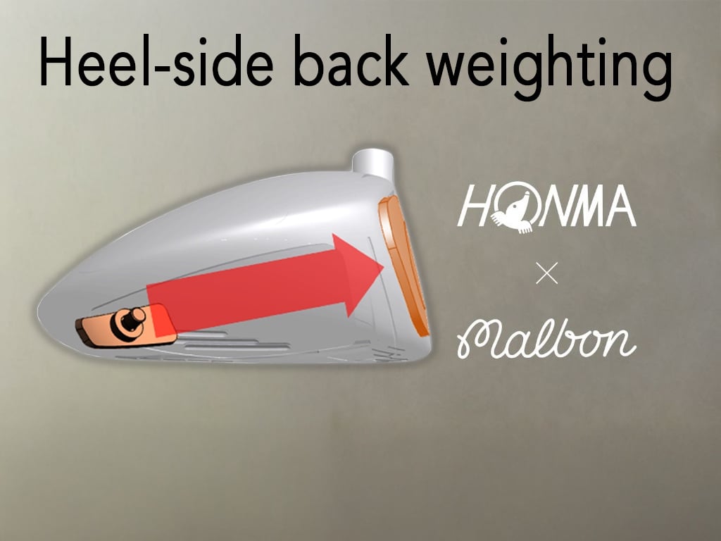 Heel-side back weighting honma malbon 2024 4sao