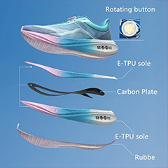 chỉ tiết cấu tạo đế giày golf