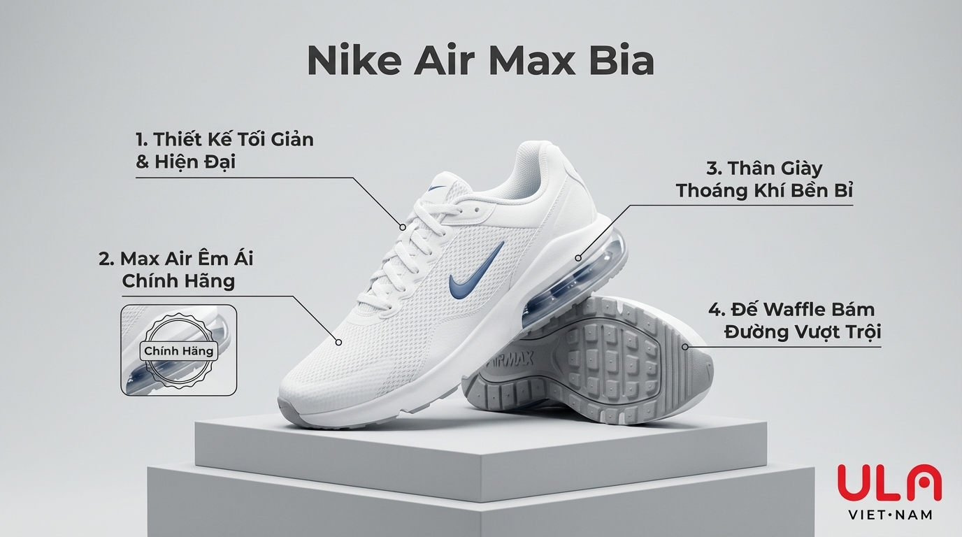 Đột Phá Phong Cách & Êm Ái Tối Ưu: Ra Mắt Giày Nike Air Max Bia Chính Hãng – Biểu Tượng Của Sự Tinh Tế!
