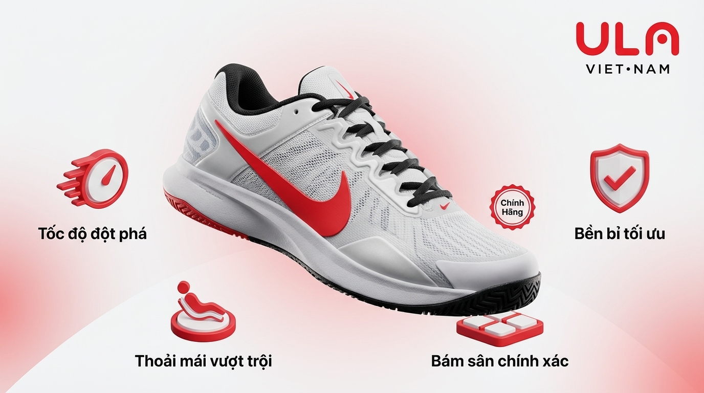 Nike Vapor Lite 3 Chính Hãng: Đột Phá Tốc Độ và Bền Bỉ Trên Mọi Sân Cứng – Chinh Phục Trận Đấu Với Phong Độ Đỉnh Cao!