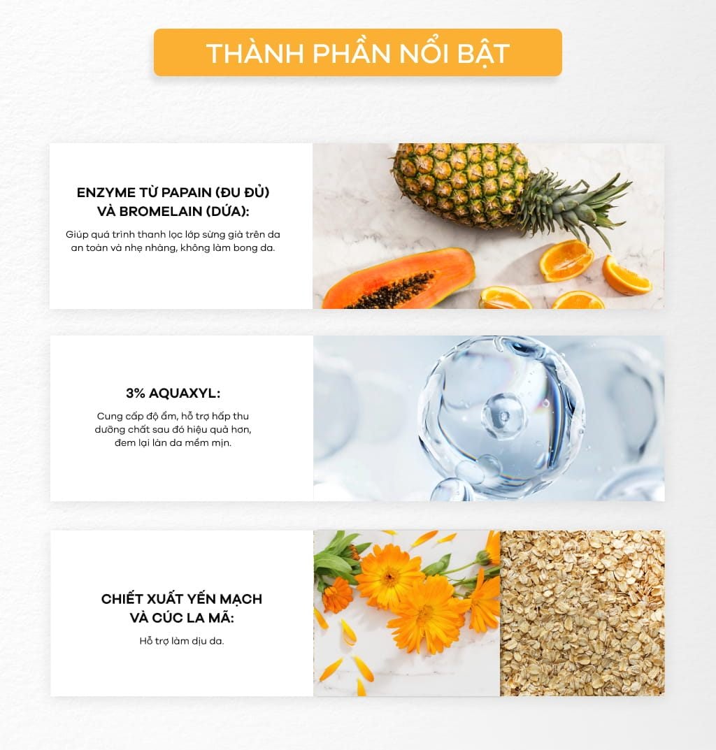 bộ 3 mask Detox - Enzyme - Hinoki bản cải tiến.