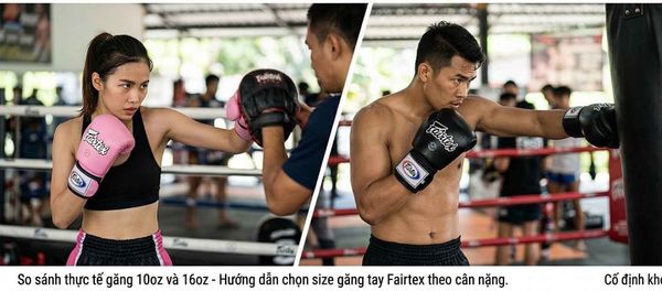Hướng Dẫn Chọn Size Găng Tay Fairtex Theo Cân Nặng