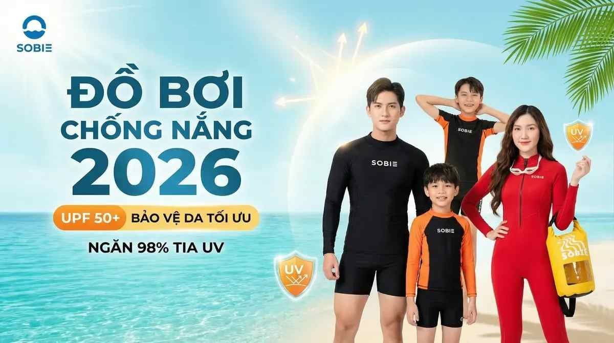 Đồ bơi chống nắng 2026: Bảo vệ da tối ưu với chỉ số UPF 50+